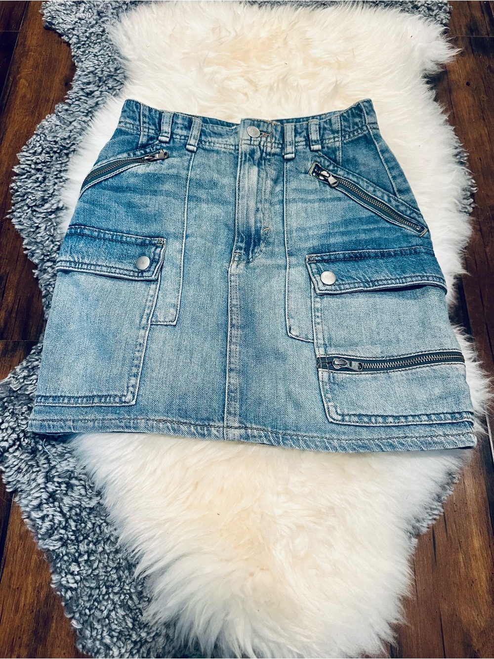 NWT denim mini skirt